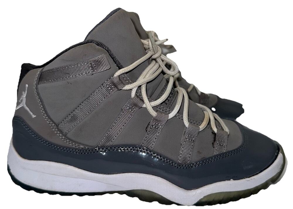 Air Jordan 11 Retro Cool Grey GS Boys Size 3Y Gray White Sneakers 378038-001